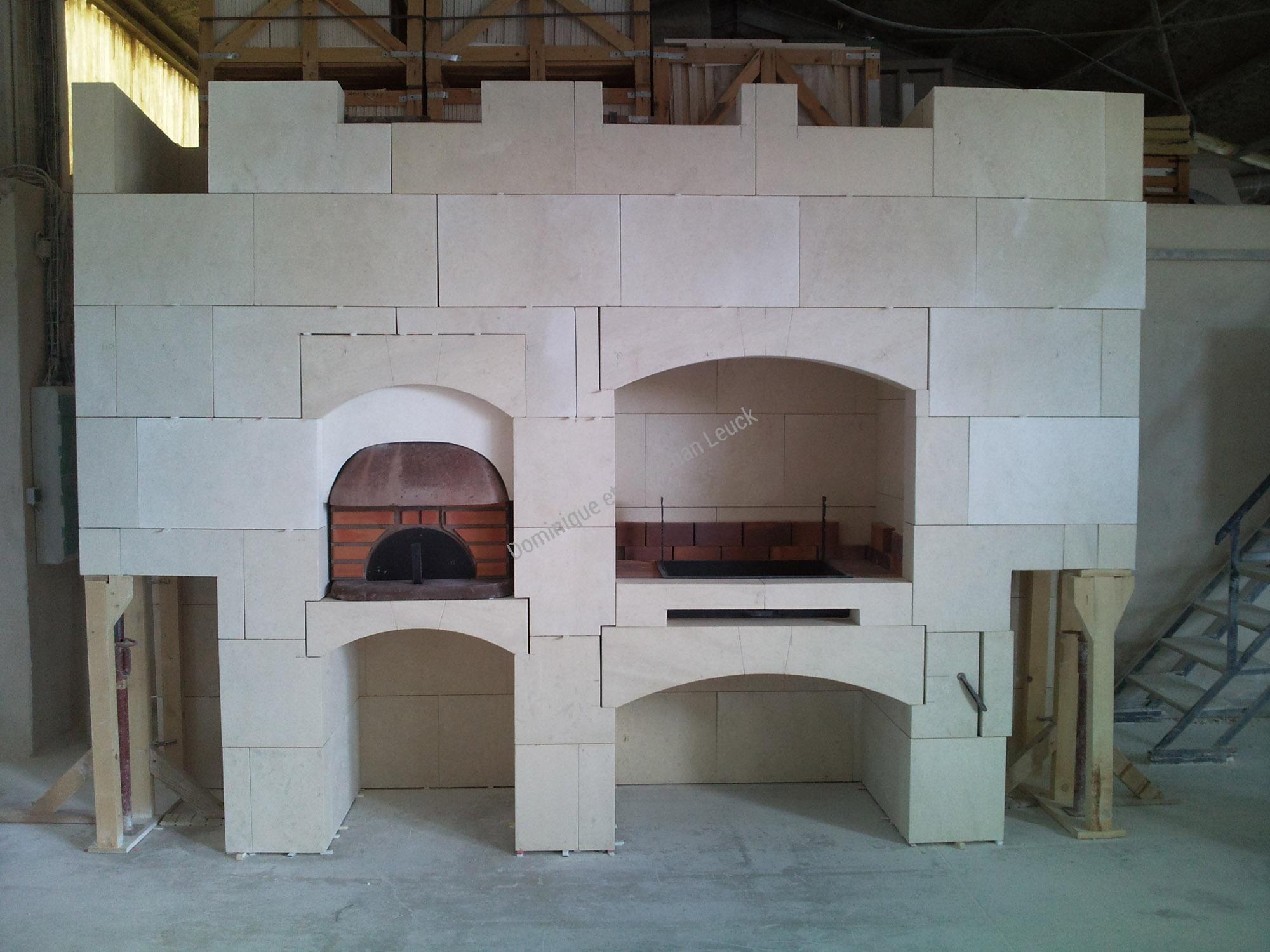 Aménagement barbecue en pierre, marbre ou granit