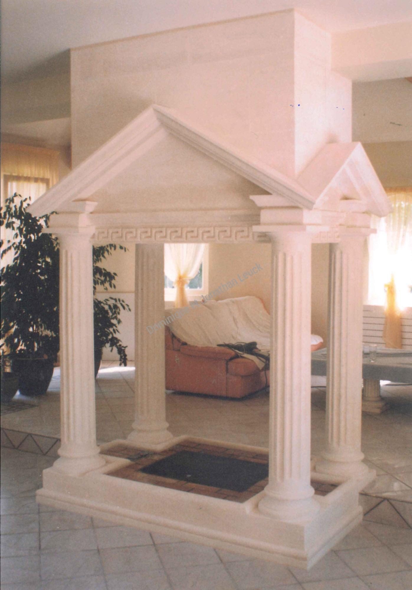 Création d'une cheminée ouvertes en pierre d'Estallades