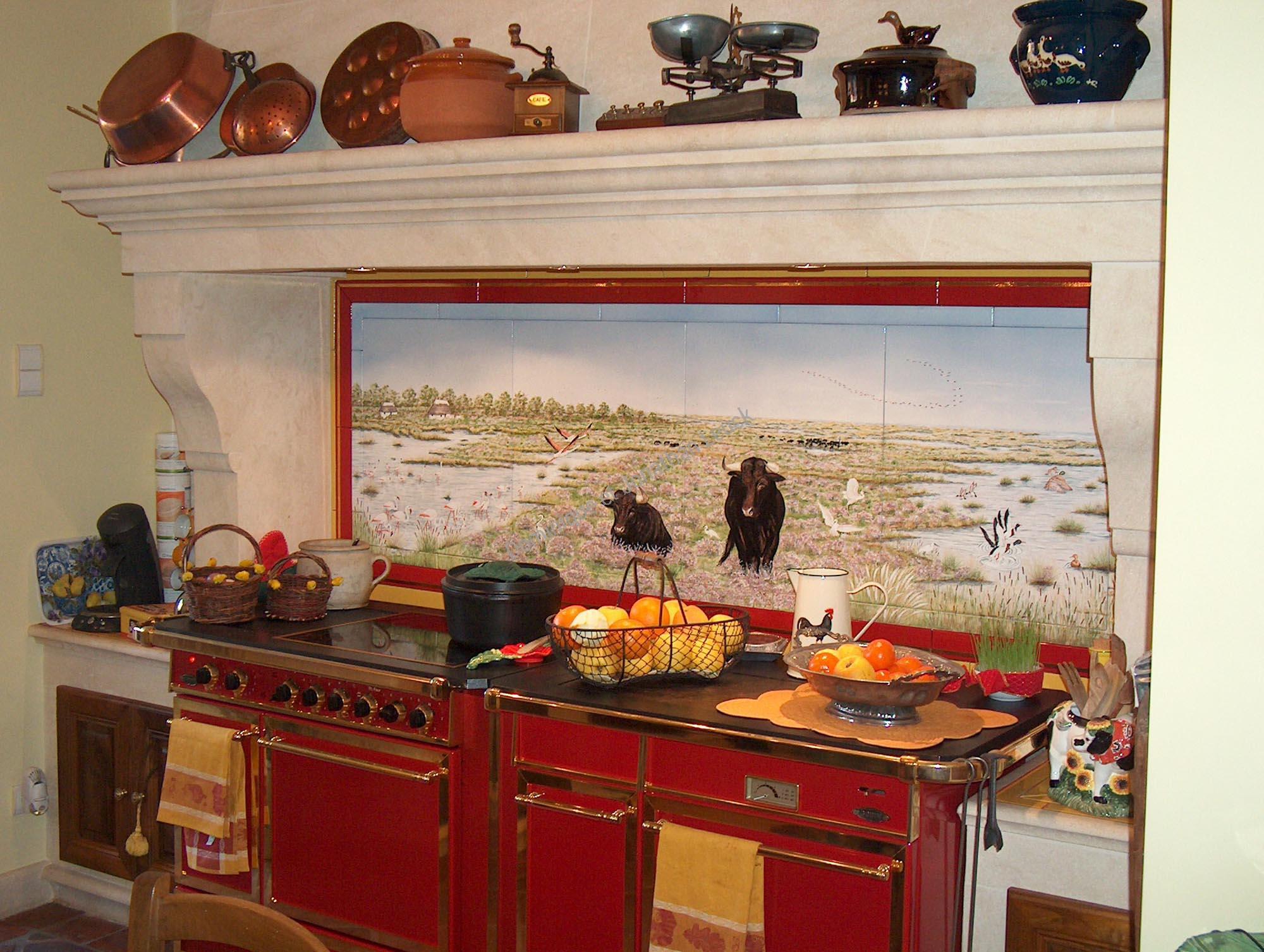 Cuisine en pierre blanche d'Estaillades