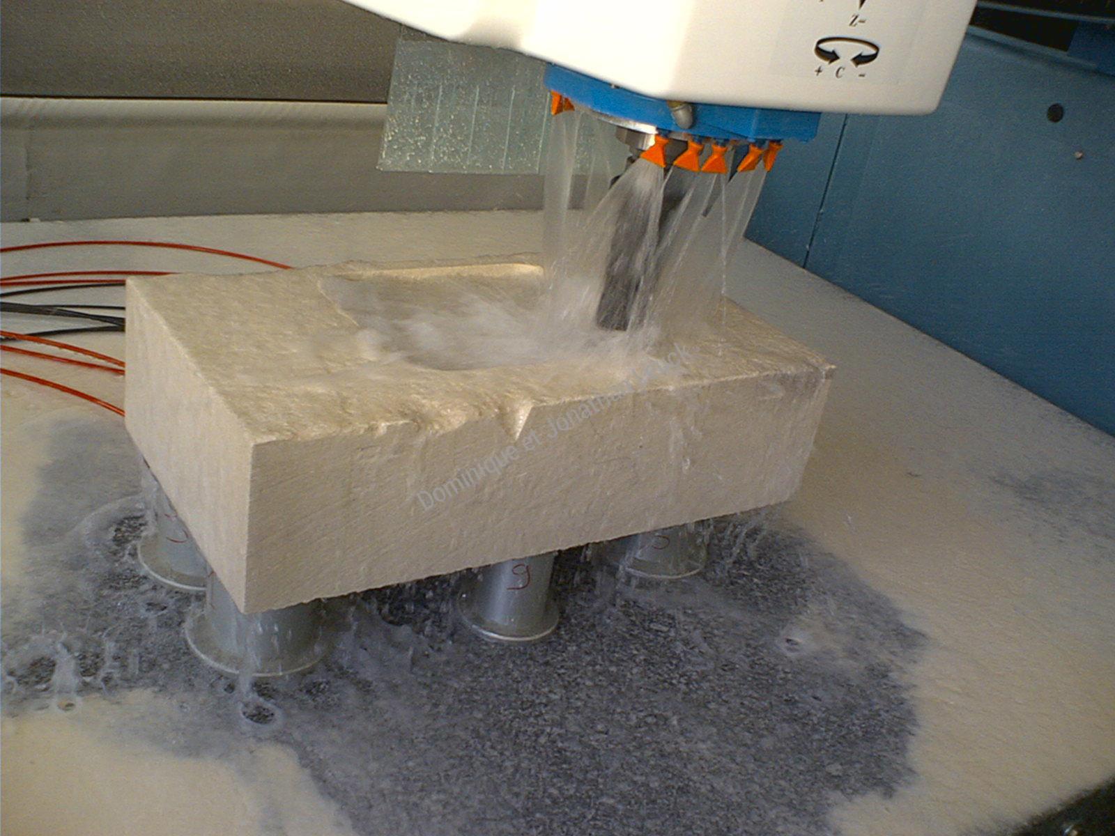 Premier essai du centre d'usinage