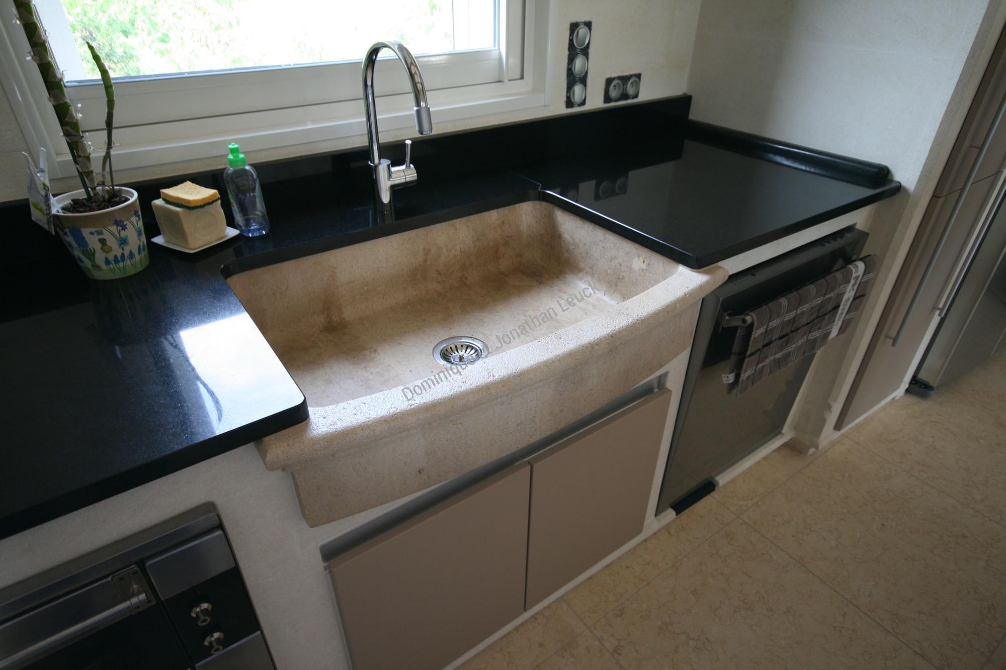 Evier 1 bac en pierre dure