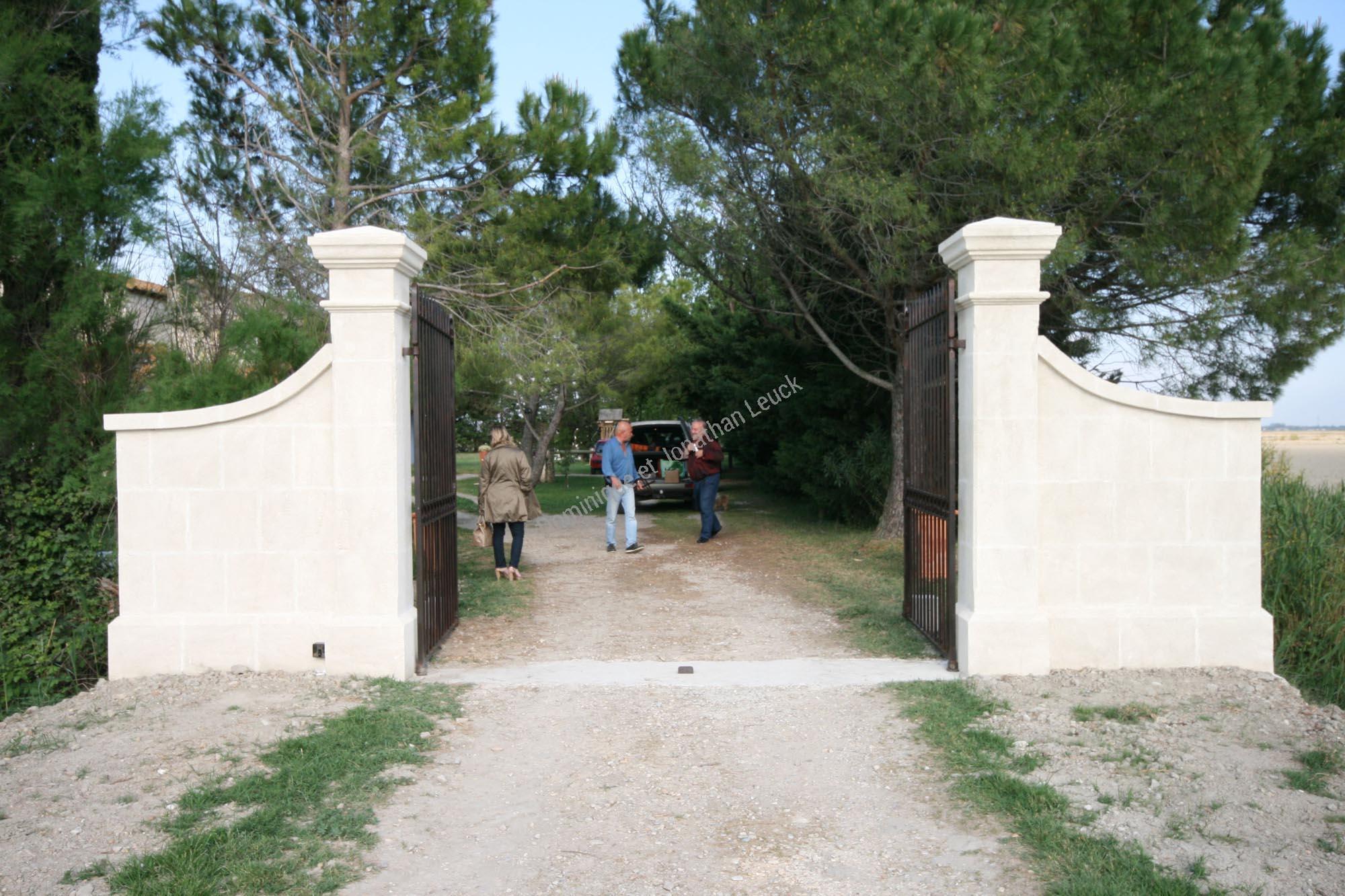 Piliers de portail en pierre