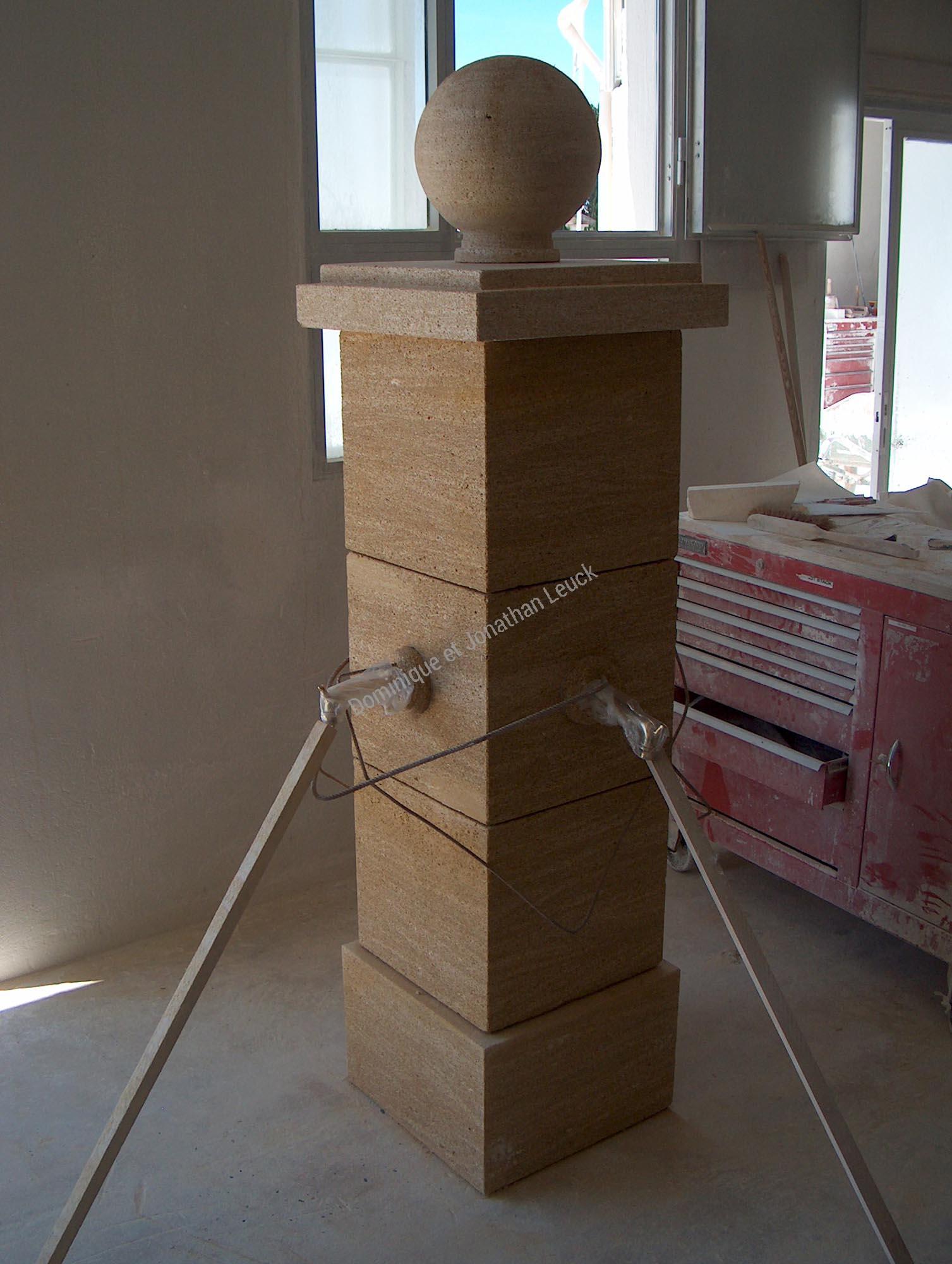 Piliers de soutènements en pierre